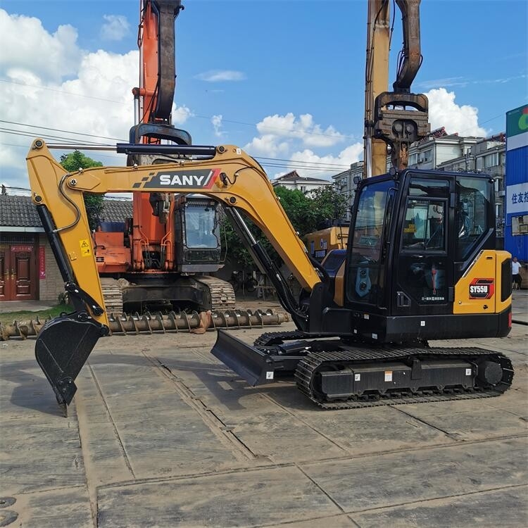 Мини использованный экскаватор Sany SY55U Sany 5 тонн экскаватор с оригинальными частями