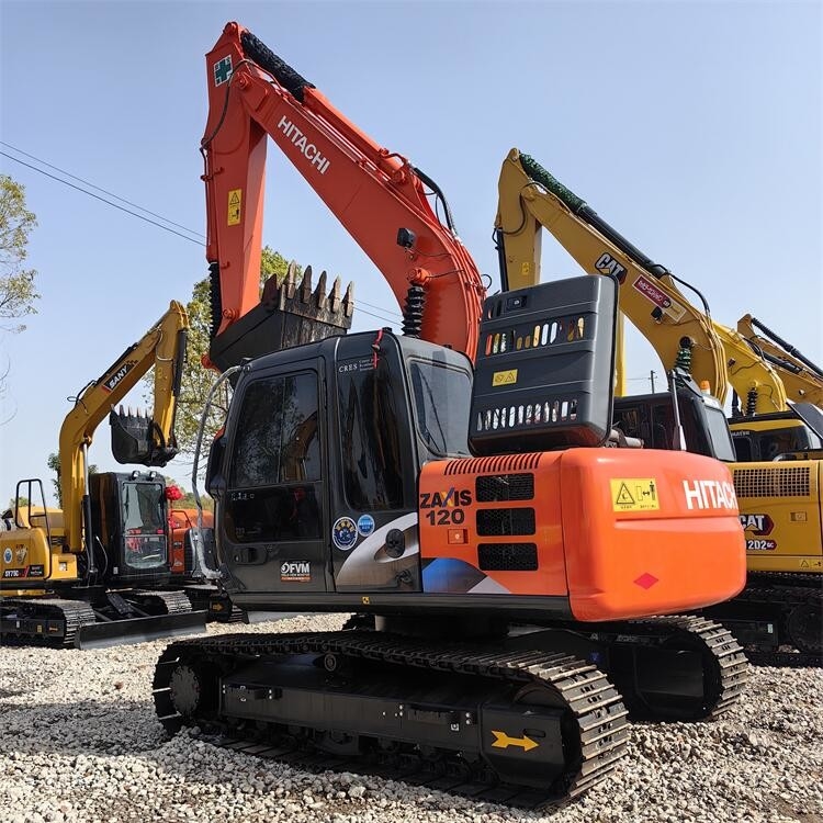 Подержанный экскаватор Хитачи ZX120 Хитачи 12-тонный экскаватор с двигателем ISUZU